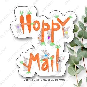 Hoppy Mail! 2" (inches) Stickers, - 2"  [GD203-96]